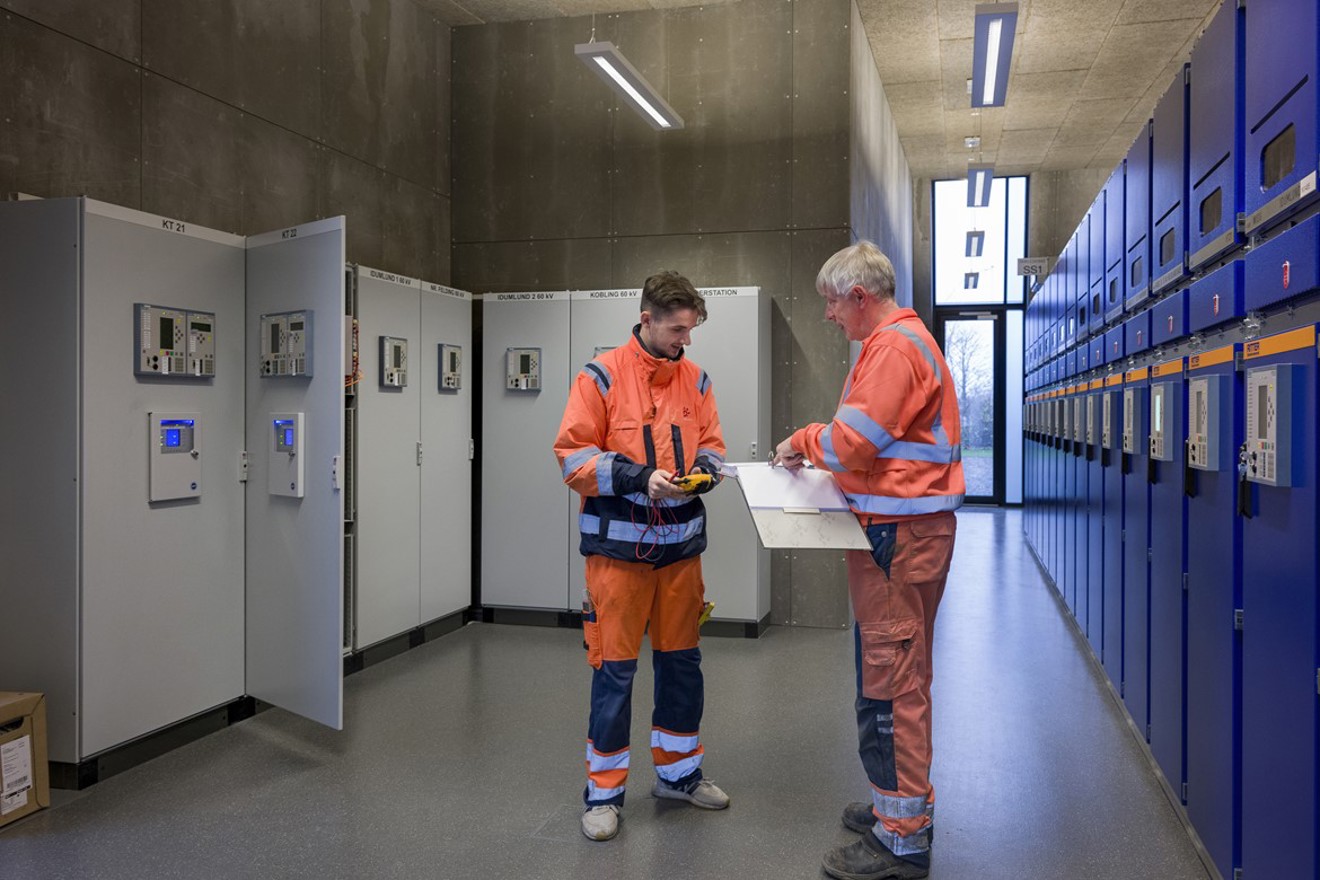 Mathias på sin arbejdsplads